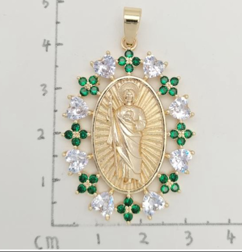 Green/White , Gold San Judas