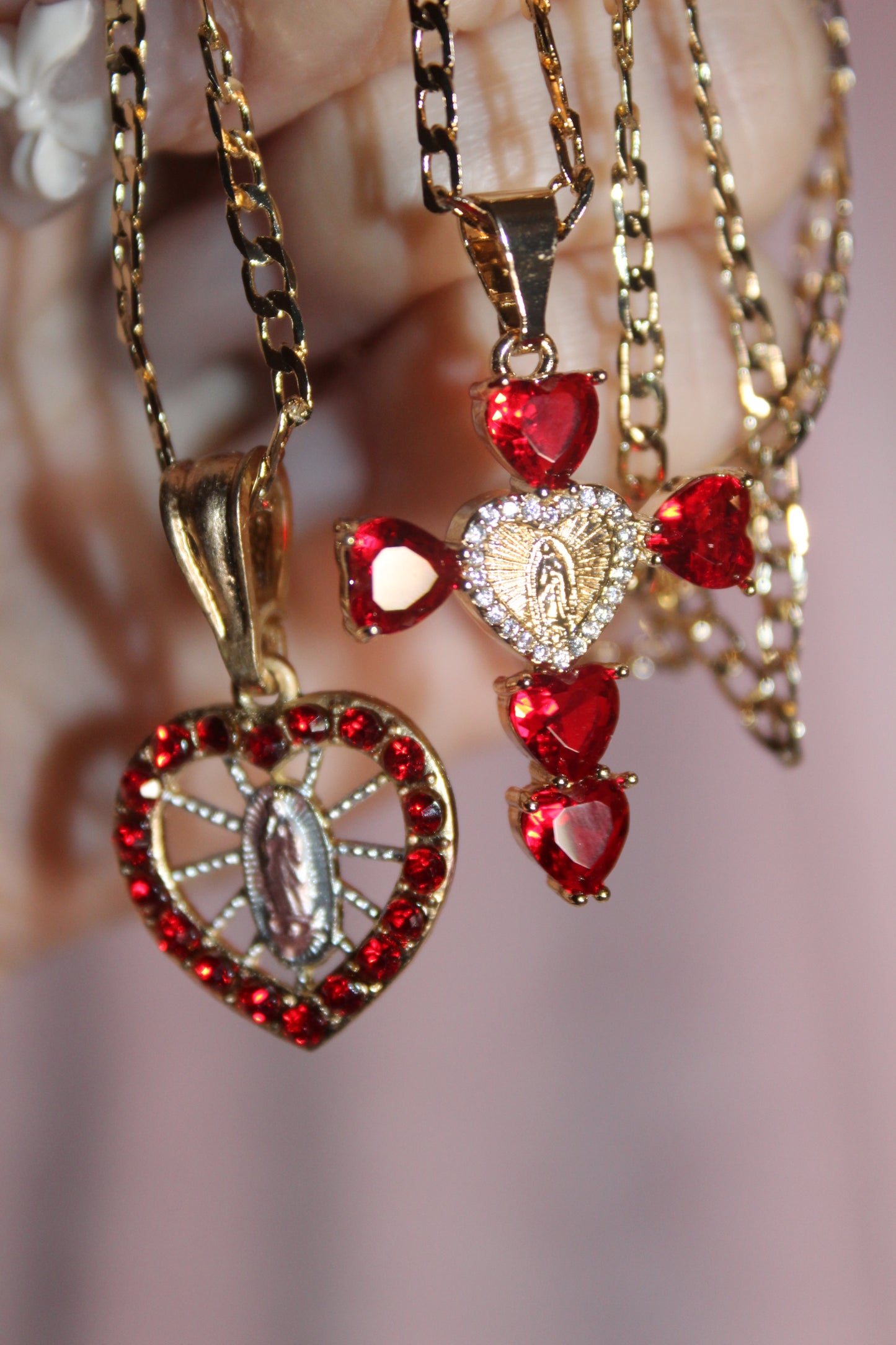 Red Virgencita Heart