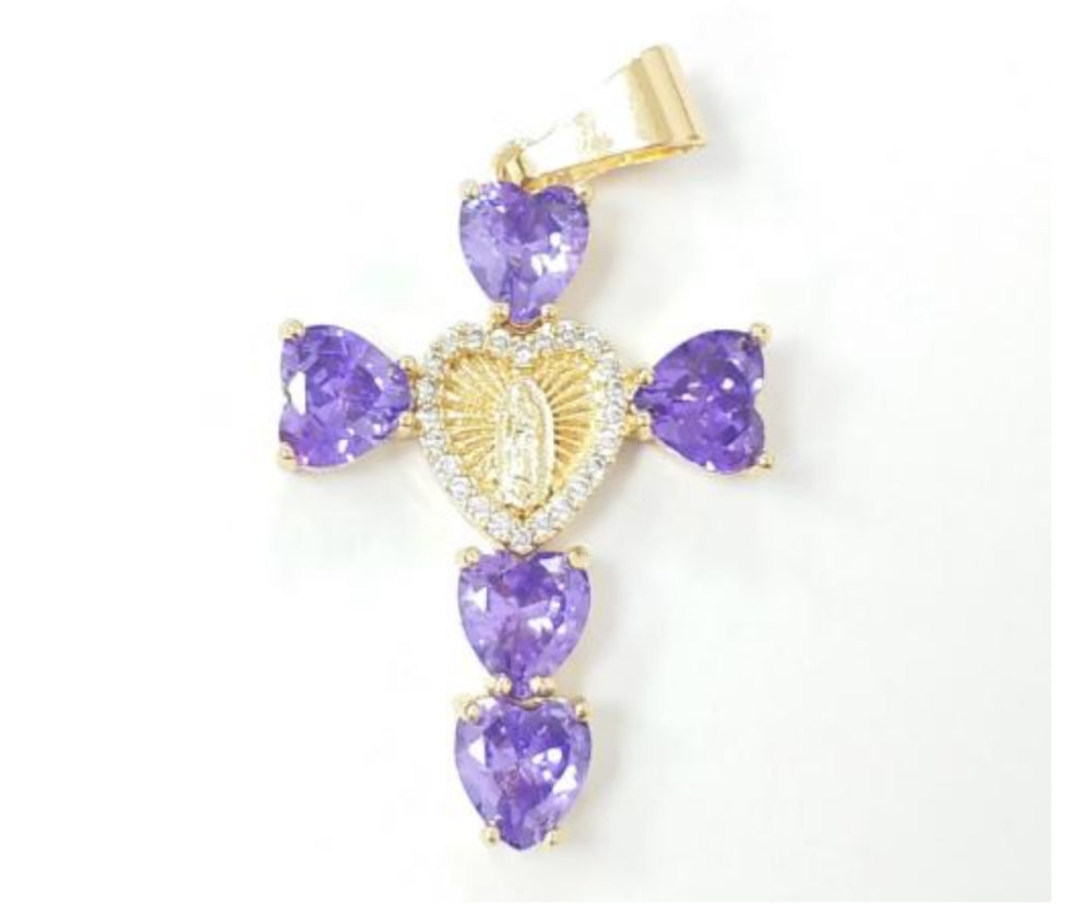 Purple heart shaped virgencita