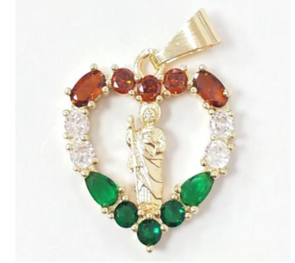 Mexico colors heart shaped San Judas