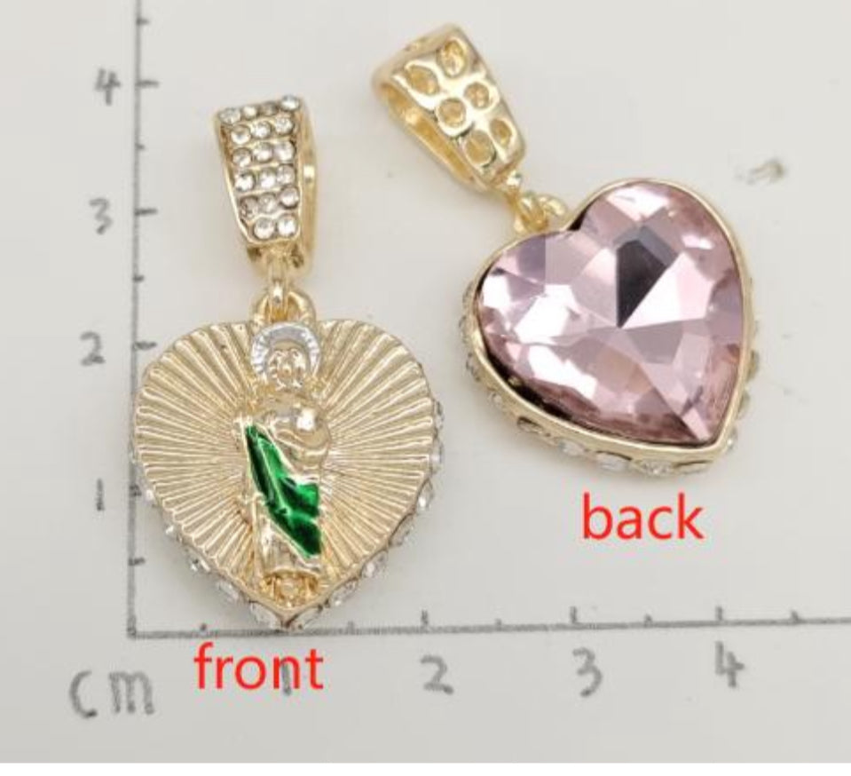 Heart shaped San Judas , Pink heart