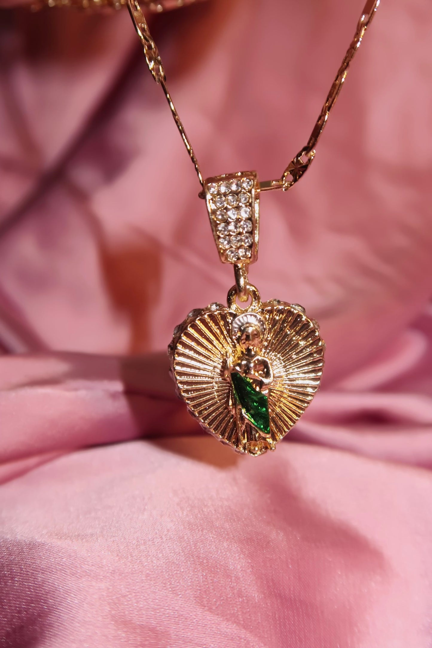 Heart shaped San Judas with Red heart