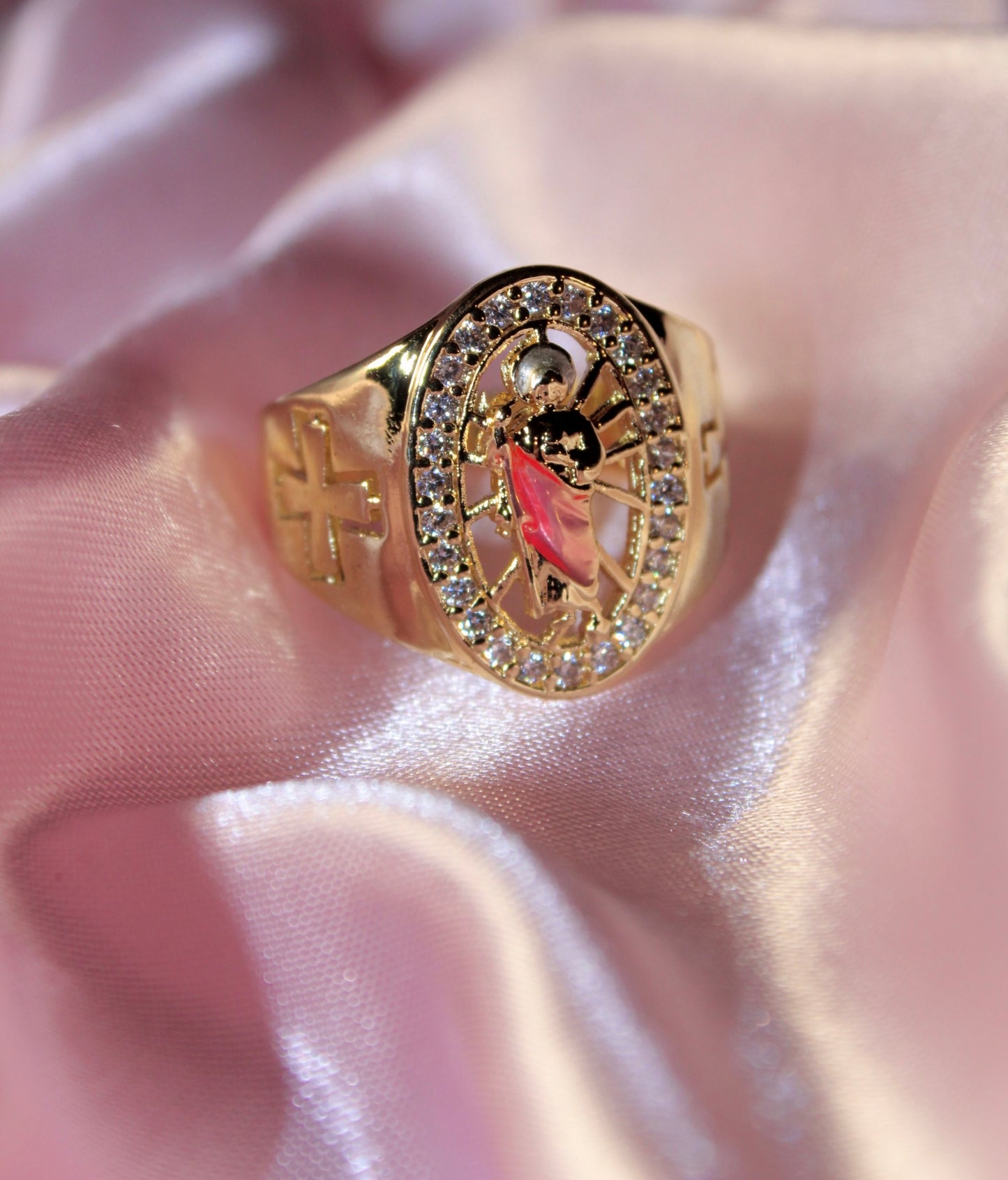 Pink San Judas Ring