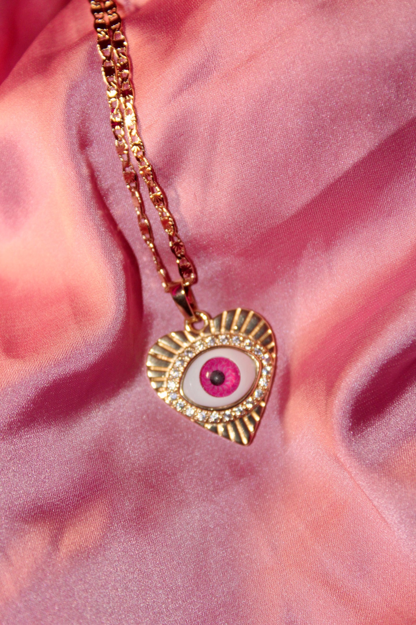 Heart pink evil eye