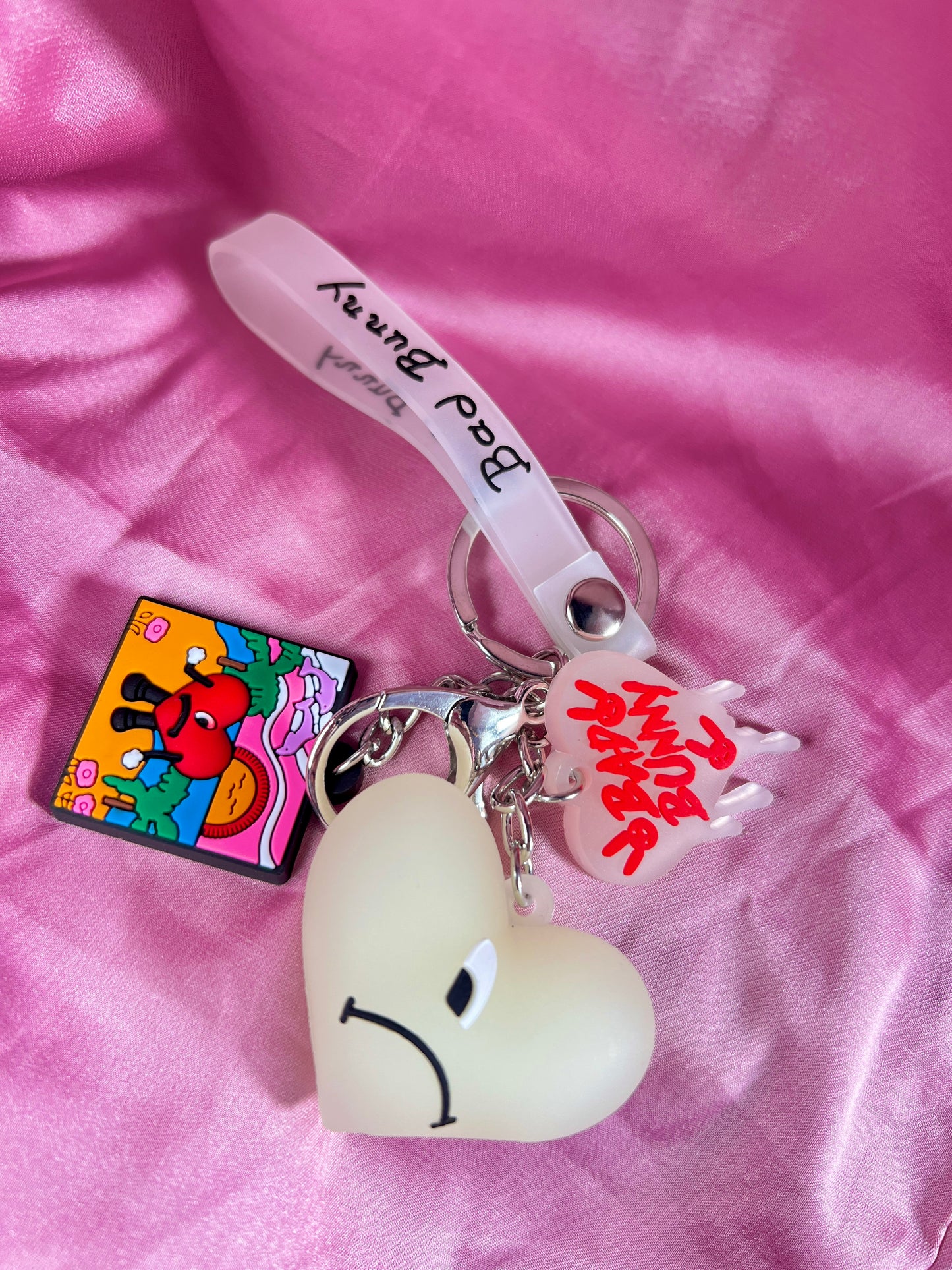 Glow in the dark Bad bunny keychain