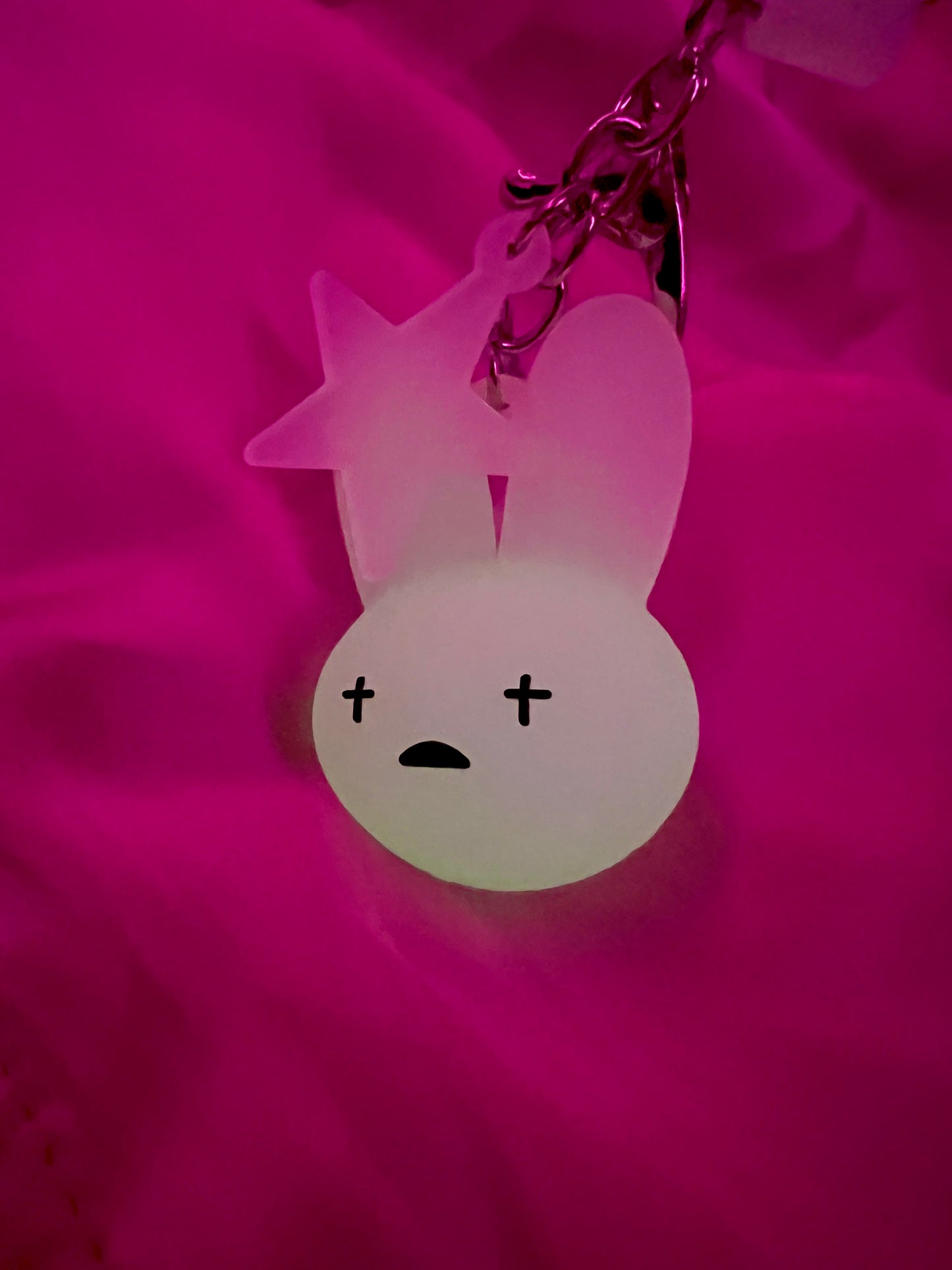 Bad Bunny Keychain Glow in the Dark