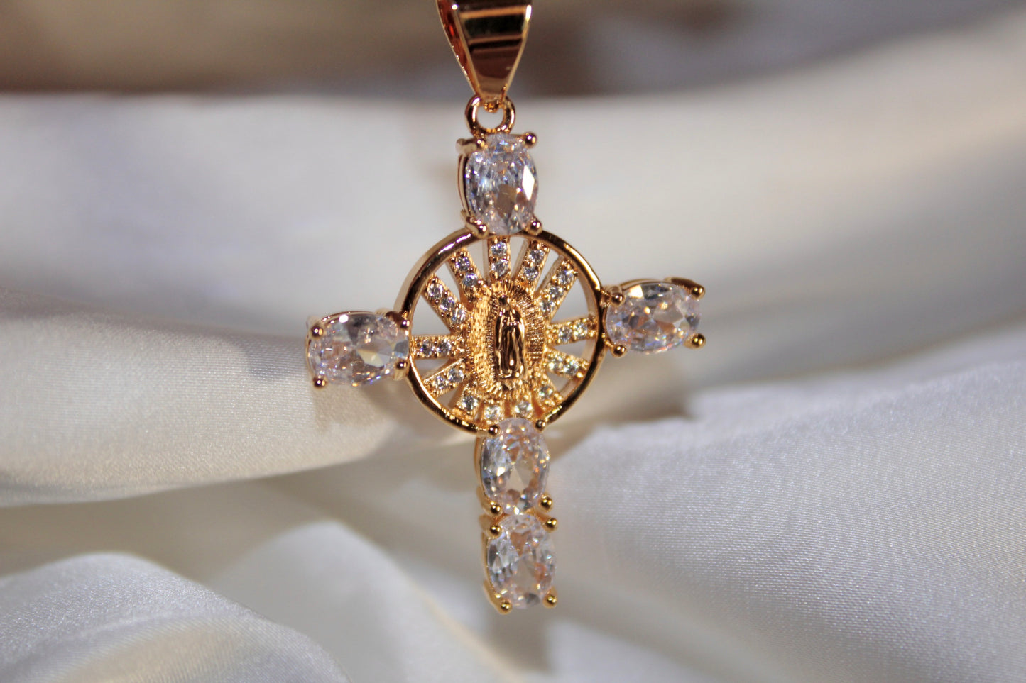 Silver Virgencita cross