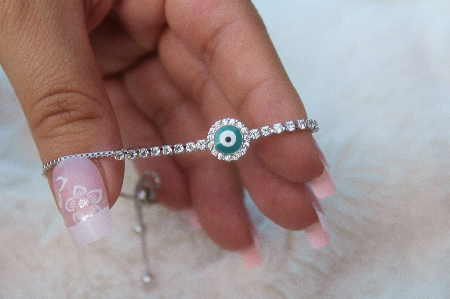 Silver Evil Eye Bracelet