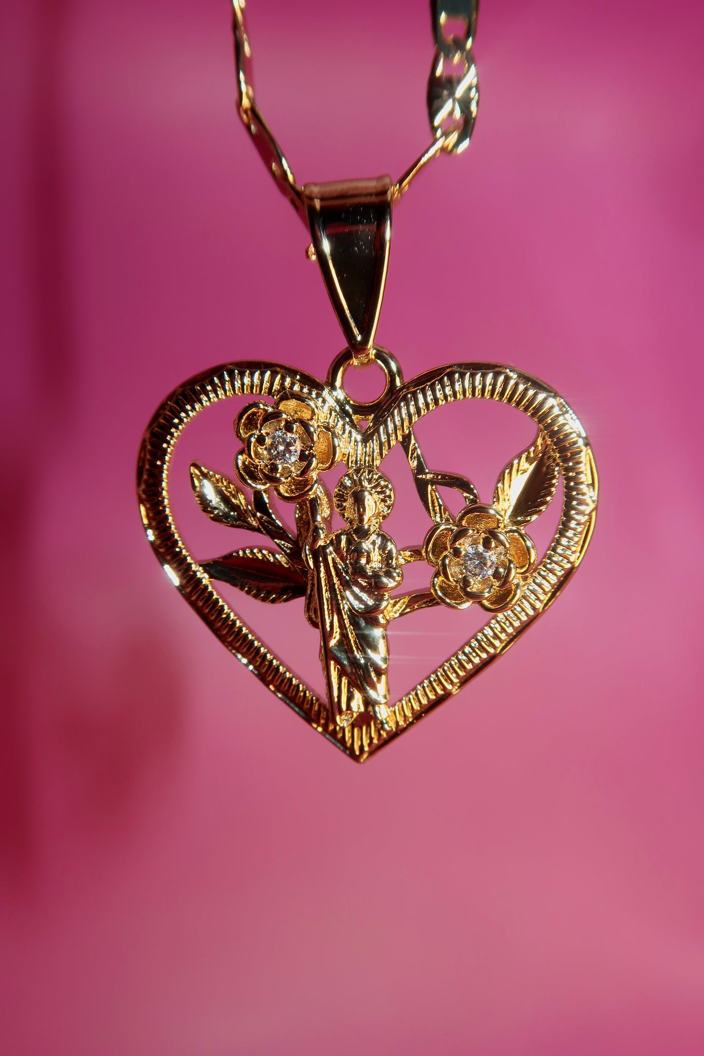 San Judas Heart Necklace