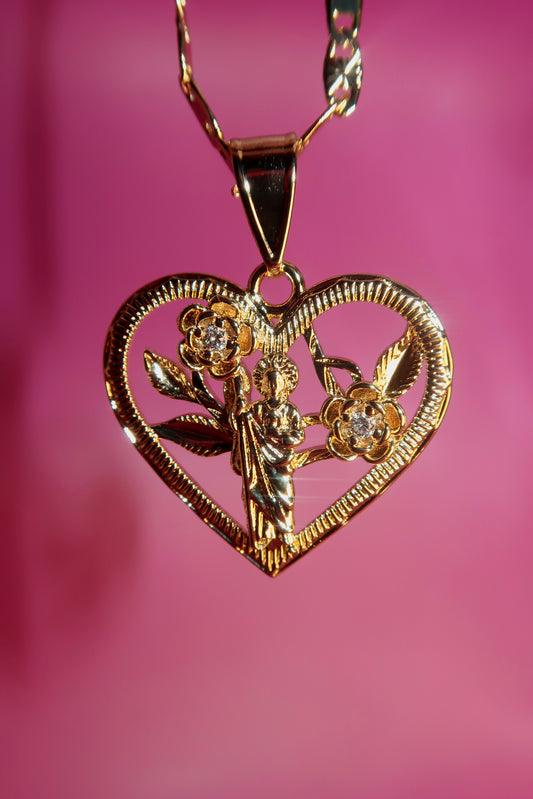 San Judas Heart Necklace