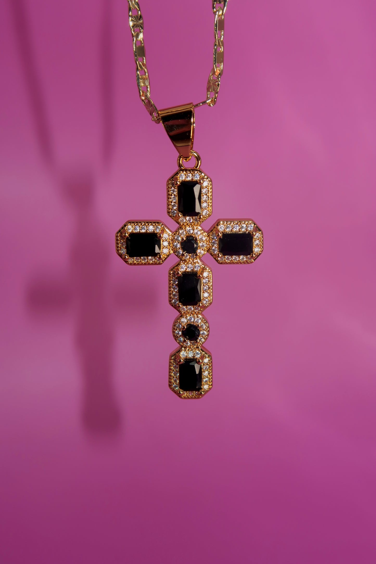 Black/Gold Cross