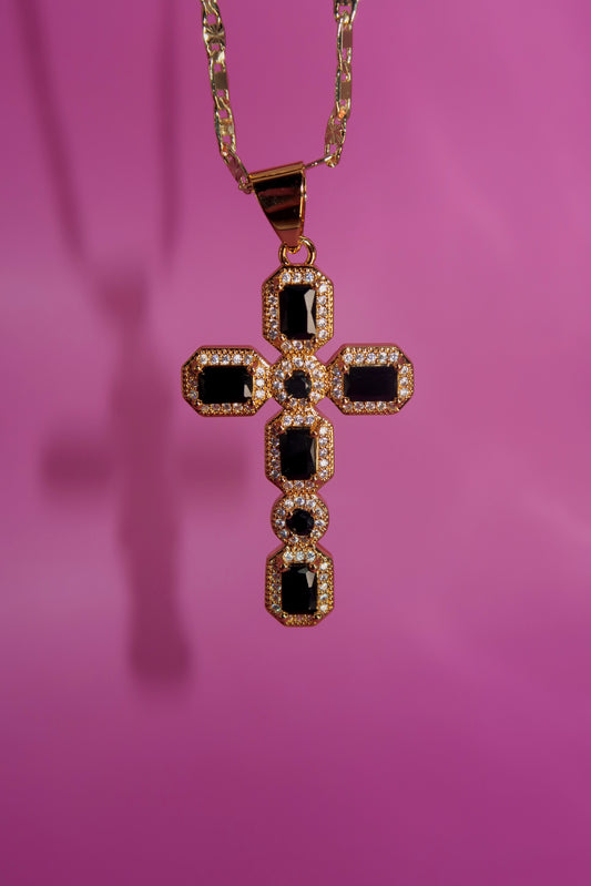 Black/Gold Cross