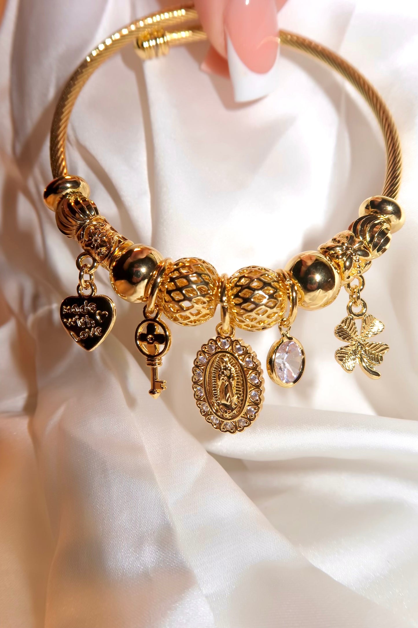 Gold Virgencita Charm Bracelet