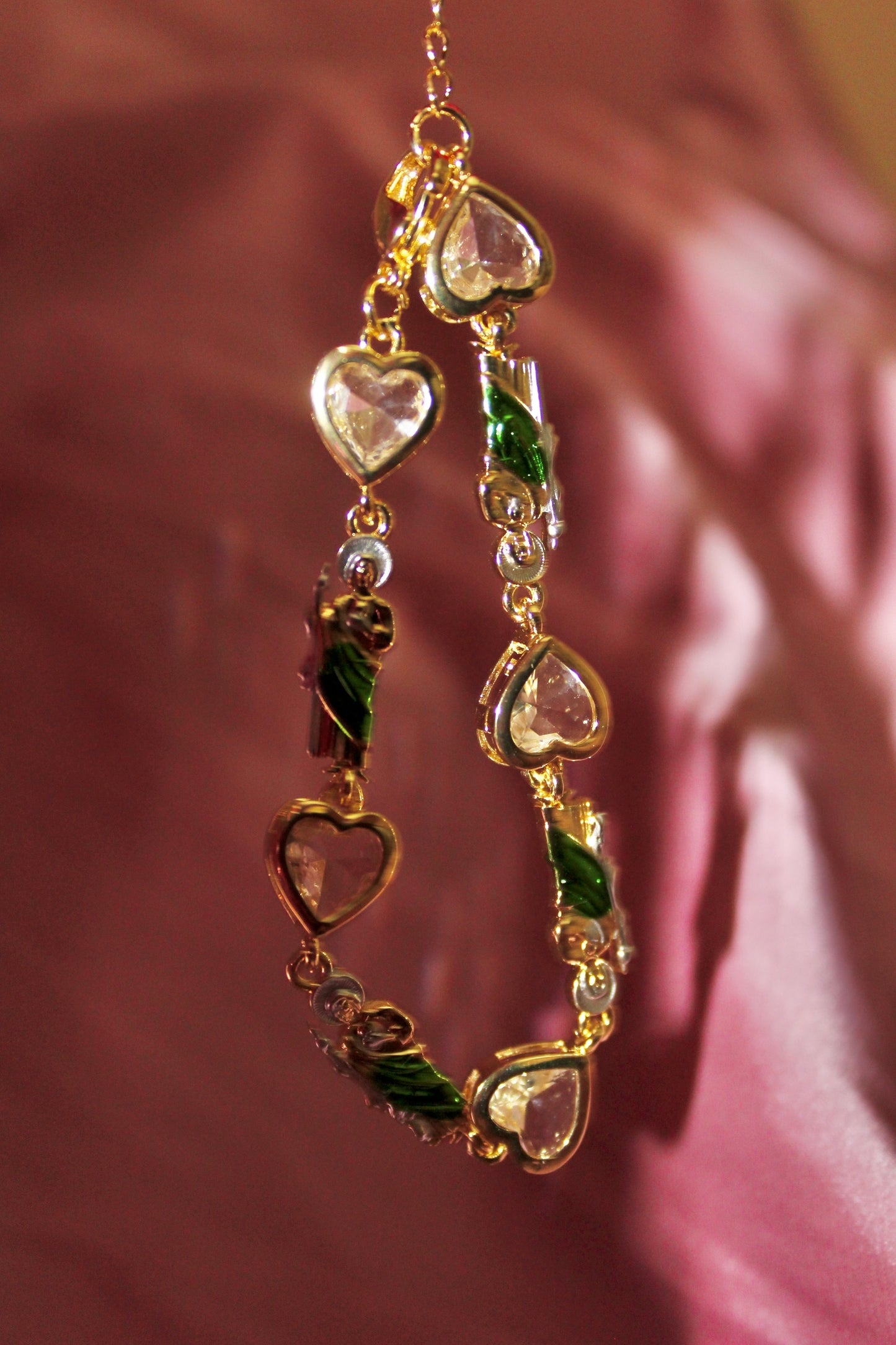 San Judas Bracelet with White hearts