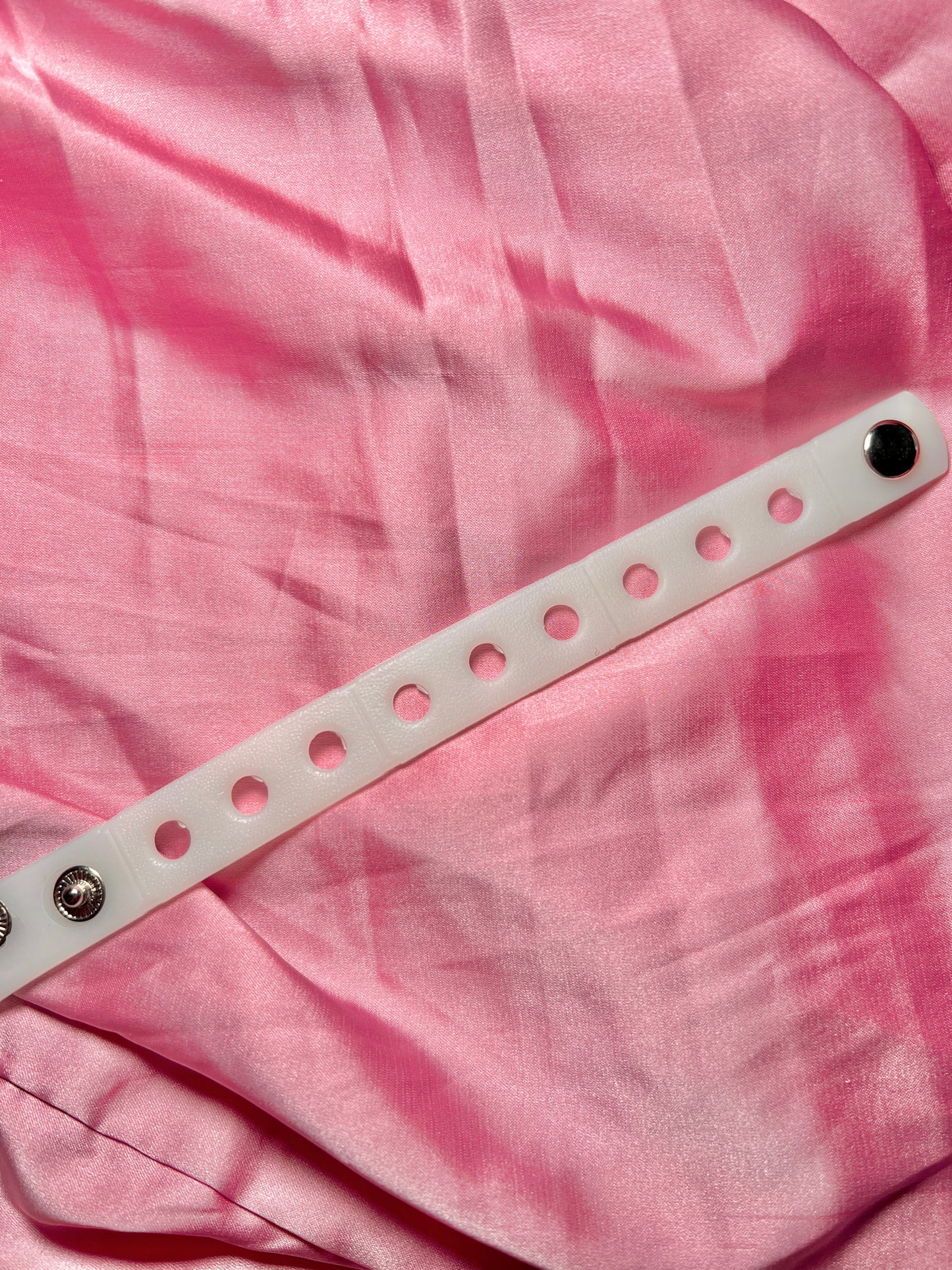 White Croc charm bracelet ( CHARMS NOT INCLUDED )