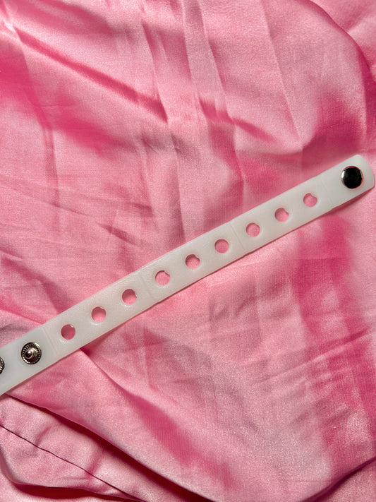 White Croc charm bracelet ( CHARMS NOT INCLUDED )