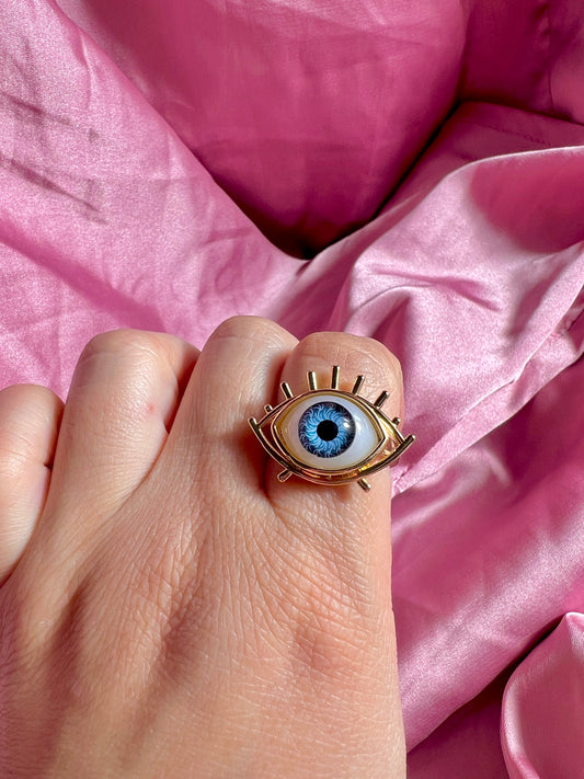 Blue adjustable evil eye